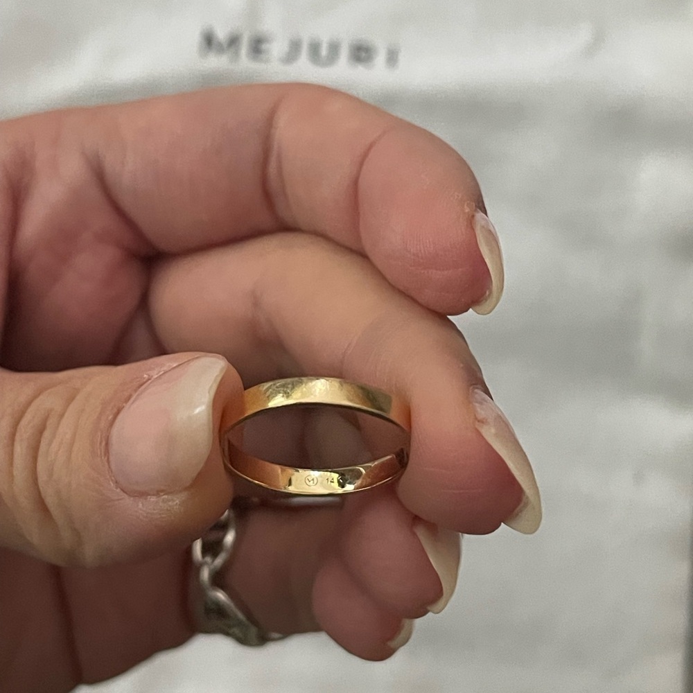 Mejuri 14k Gold Bold Stacker Band size 6
